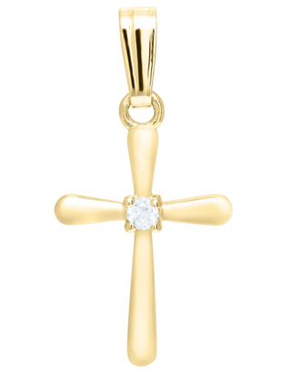 14KY GOLD 15" WHITE TOPAZ DOME