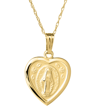 14KY GOLD 15" MIRACULOUS MEDAL