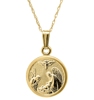 14KY GOLD 15" GUARDIAN ANGEL C