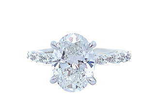 PLATINUM 3.56CT OVAL DIAMOND E