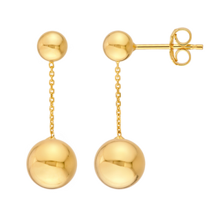 Bead On Chain Drop Earrings