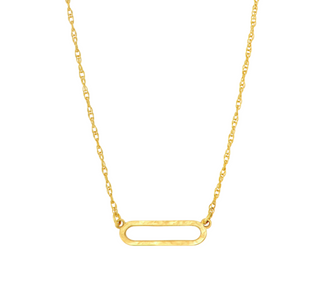 Flattened Oval Necklace