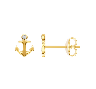 Anchor Stud Earrings