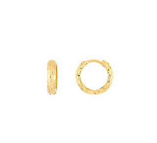 Small Diamond Cut Hoops