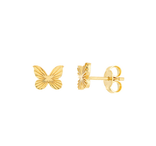 Fluted Butterfly Studs