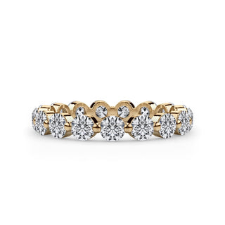 Round Brilliant Cut Single Prong Eternity Band