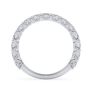 Cushion Cut U Scallop 3/4 Eternity Ring