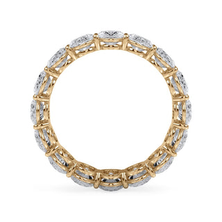 Oval Cut Gallery Eternity Ring
