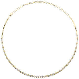 14KY 17" 2CT GRADUATED NECKLACE