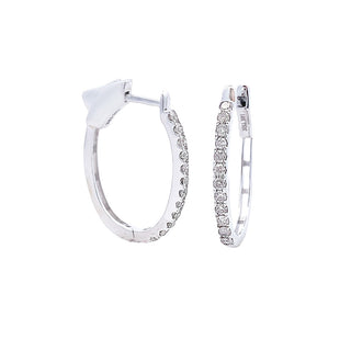 Vintage oval 1/2ct hoops