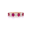 ROSE GOLD OVAL RUBY WEDDING BAND
