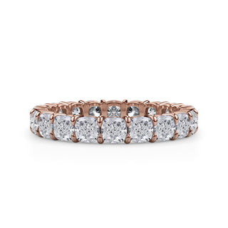 Cushion Cut Gallery Eternity Ring