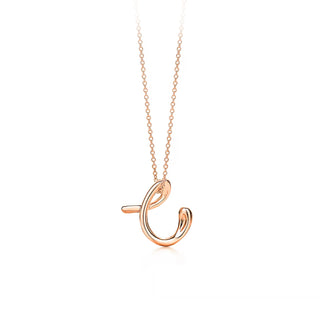 Rose gold Peretti "C" pendant