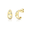 14KY 1/4CT DOTTED DIAMOND HOOPS