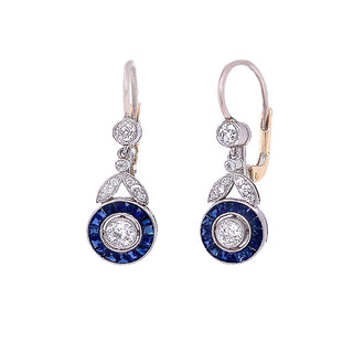 PLATINUM DROP EARRINGS WITH 1.