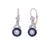 PLATINUM DROP EARRINGS WITH 1.