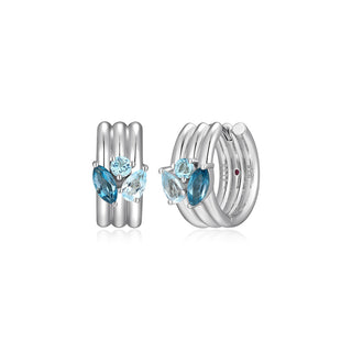 Elle blue topaz hoops