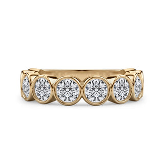 Round Brilliant Cut Bezel Set 3/4 Eternity Ring