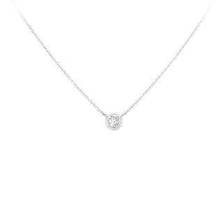 14kw 3/4ct solitaire necklace