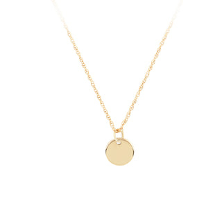 Small gold tag pendant