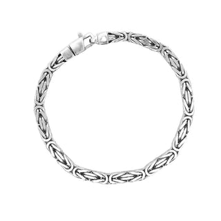 HEAVY SILVER BYZANTINE BRACELET