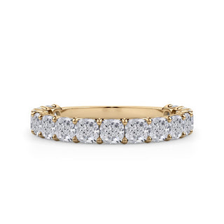 Cushion Cut U Scallop 3/4 Eternity Ring
