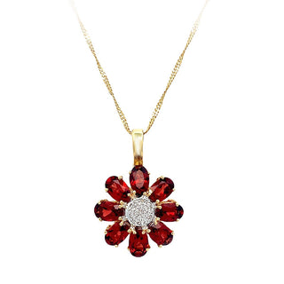 Vintage garnet flower