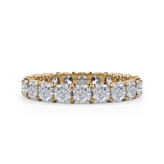 Cushion Cut Gallery Eternity Ring