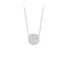 14KW SMALL ROUND PAVE NECKLACE