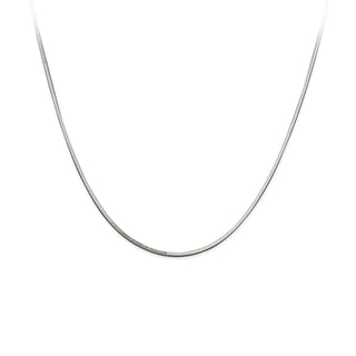 SILVER 28" FLAT SNAKE CHAIN