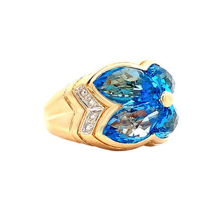 Vintage topaz dome ring