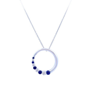 Sapphire circle pendant