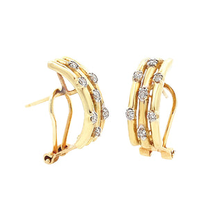 Vintage diamond half hoops