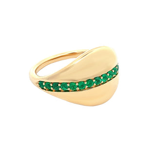 Tapered emerald ring