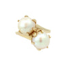 VINTAGE LARGE 2-PEARL BYPASS RING