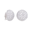 18KW VINTAGE LGE PAVE DOME EARRINGS