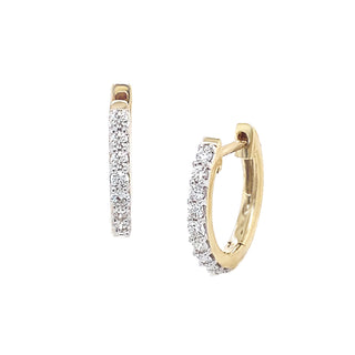 14KY 1/3CT SMALL DIAMOND HOOPS