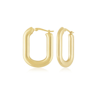 Gold 1" oval hoops