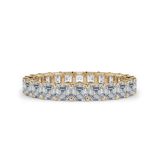 Asscher Cut Gallery Eternity Ring