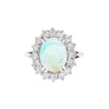 14KW VINTAGE OPAL HALO RING