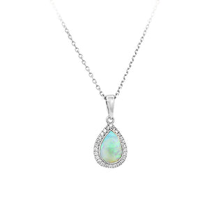 Pear opal pendant