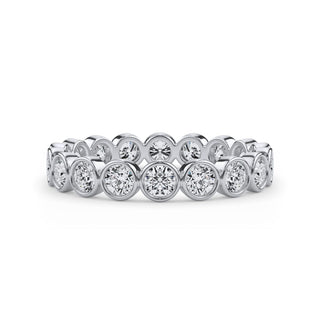 Round Brilliant Cut Bezel Set Eternity Band