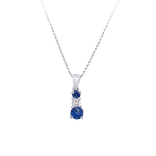 Vintage sapphire bar pendant