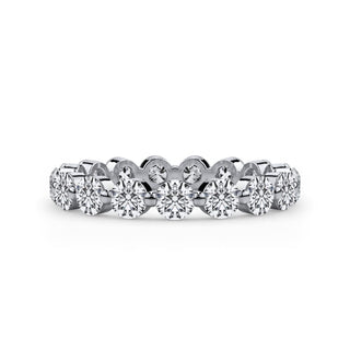 Round Brilliant Cut Single Prong Eternity Band