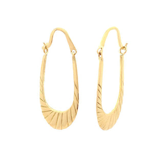 Vintage 18k oval hoops