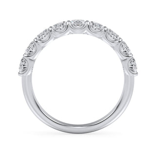 Oval Cut U Scallop 1/2 Eternity Ring