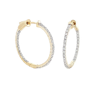 VIntage 1" diamond hoops