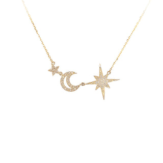 Moon & stars necklace