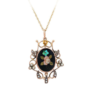 VICTORIAN MOSAIC LOCKET PENDANT