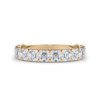 Asscher Cut U Scallop 3/4 Eternity Ring